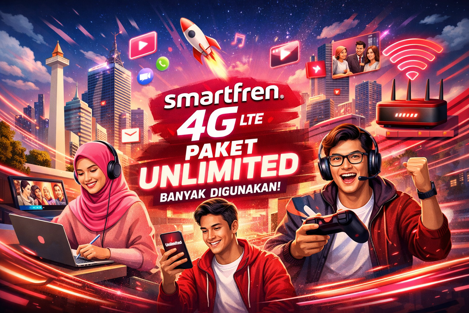 Smartfren – Jaringan 4G LTE dengan Paket Unlimited yang Banyak Digunakan